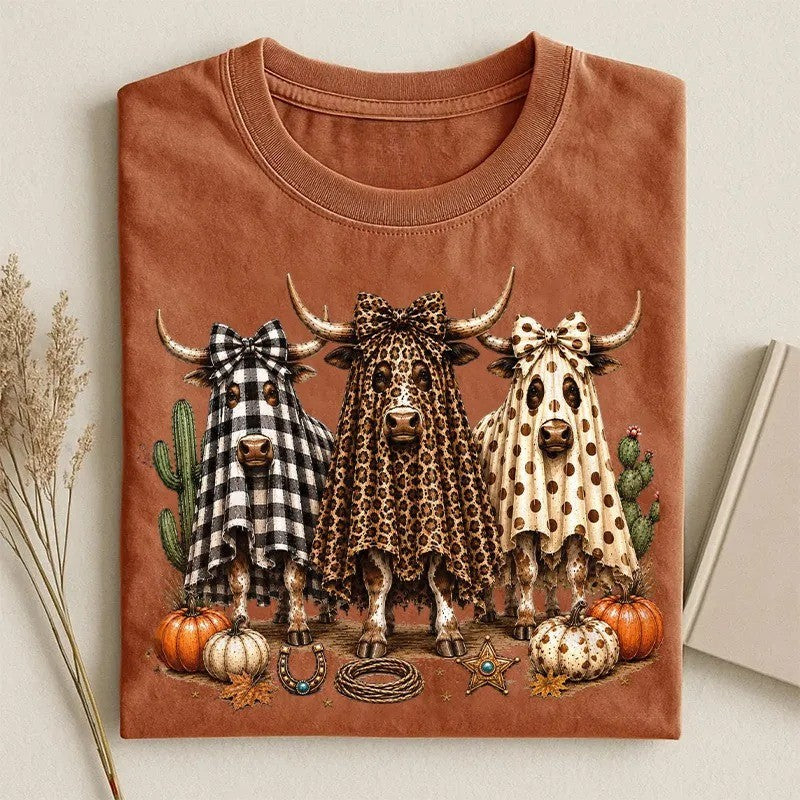 WESTERN COW GHOST T-SHIRT LL - 0241