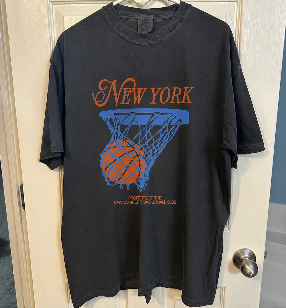 NEW YORK BASKETBALL T-SHIRT RETRO NY GAME DAY TEE HHUE - 113