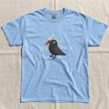 KNIFE BIRD EMBROIDERED TEE CT-0026