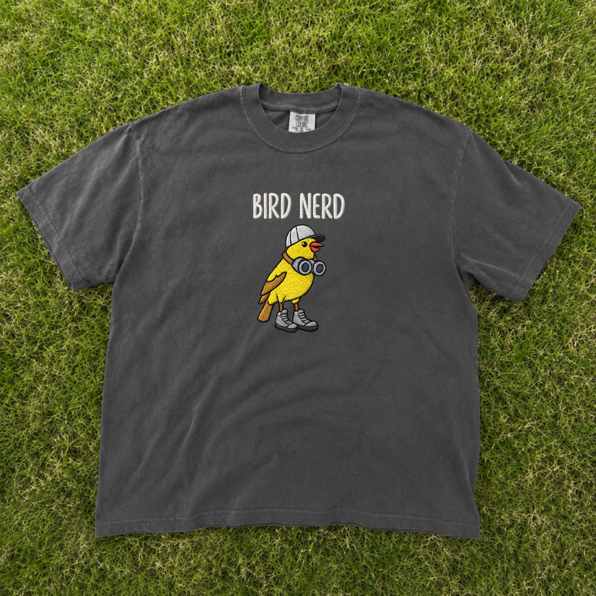BIRD NERD EMBROIDERED TEE CT-0025