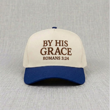 BY HIS GRACE ROMANS 3:24 FAITH BASEBALL EMBROIDERED HAT CT-0023