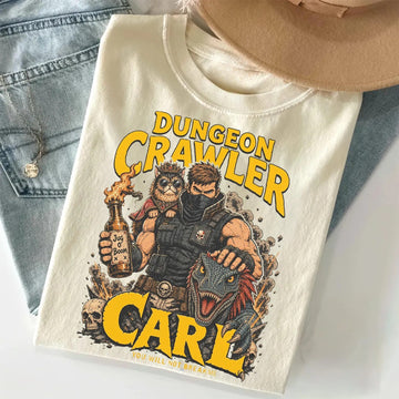 DUNGEON CRAWLER CARL SHIRT, CARL AND PRINCESS DONUT SHIRT, DUNGEON CRAWLER CARL SWEATSHIRT HOODIE LL - 0305