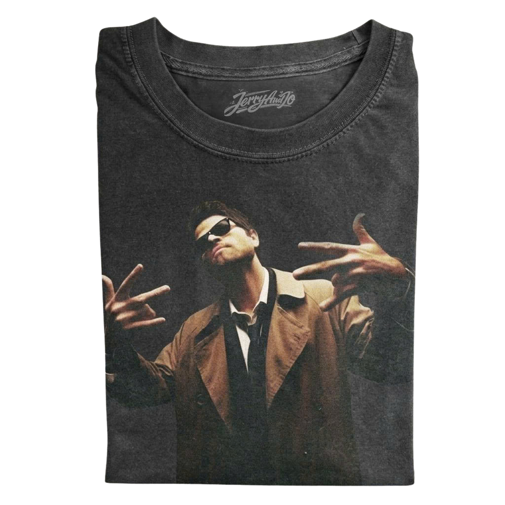 SUPERNATURAL GRAPHIC TEE FUNNY MISHA COLLINS COOL CASTIEL SHIRT LL - 0131