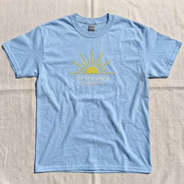 BE THE LIGHT MATTHEW 5 14 BIBLE VERSE CHRISTIAN SUNSHINE EMBROIDERED TEE CT-0068