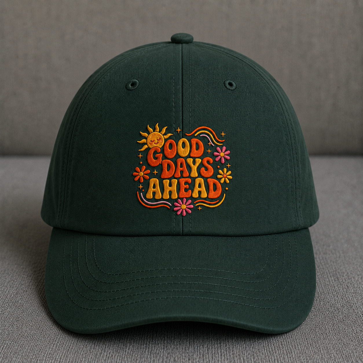 GOOD DAYS AHEAD EMBROIDERED DAD HAT BS-0041