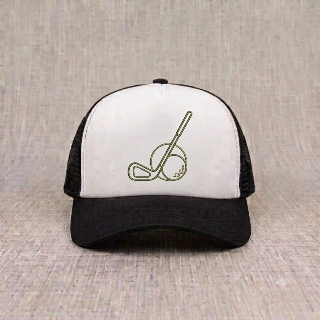 MINIMALIST GOLF CLUB & BALL TRUCKER HAT BS-0005