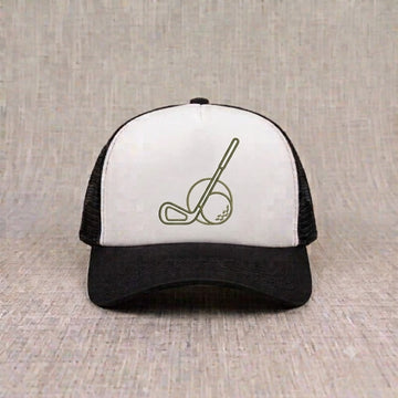 MINIMALIST GOLF CLUB & BALL TRUCKER HAT BS-0005