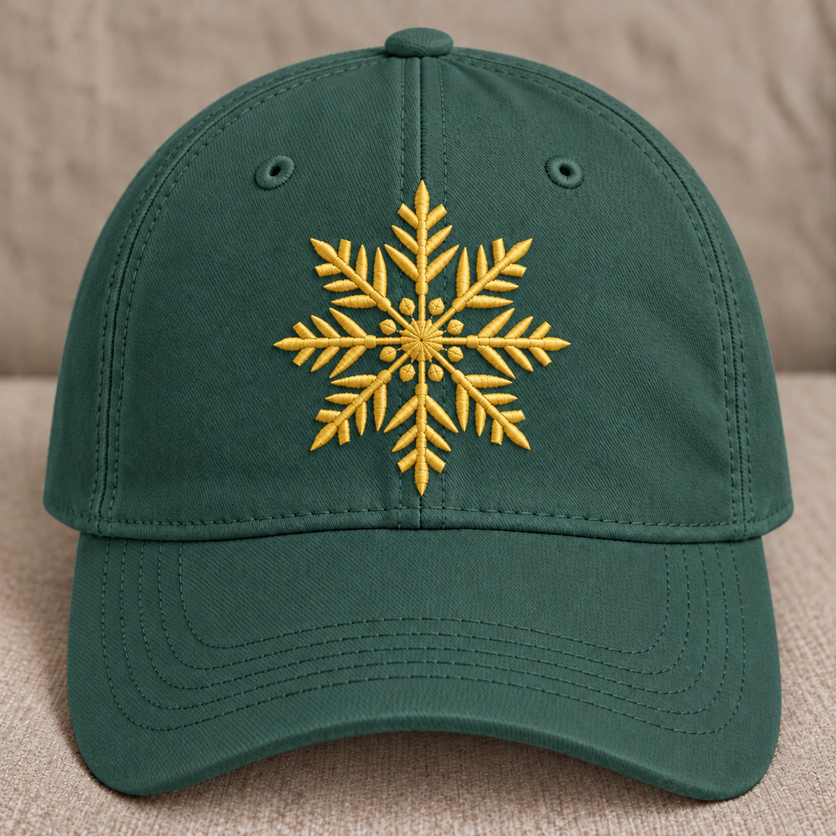 NAVY BLUE SNOWFLAKE EMBROIDERED BASEBALL CAP BS-0047