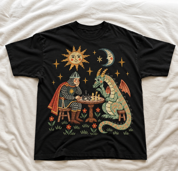 Knight And Dragon Chess Celestial Sun Moon SHIRT HHUE - 175