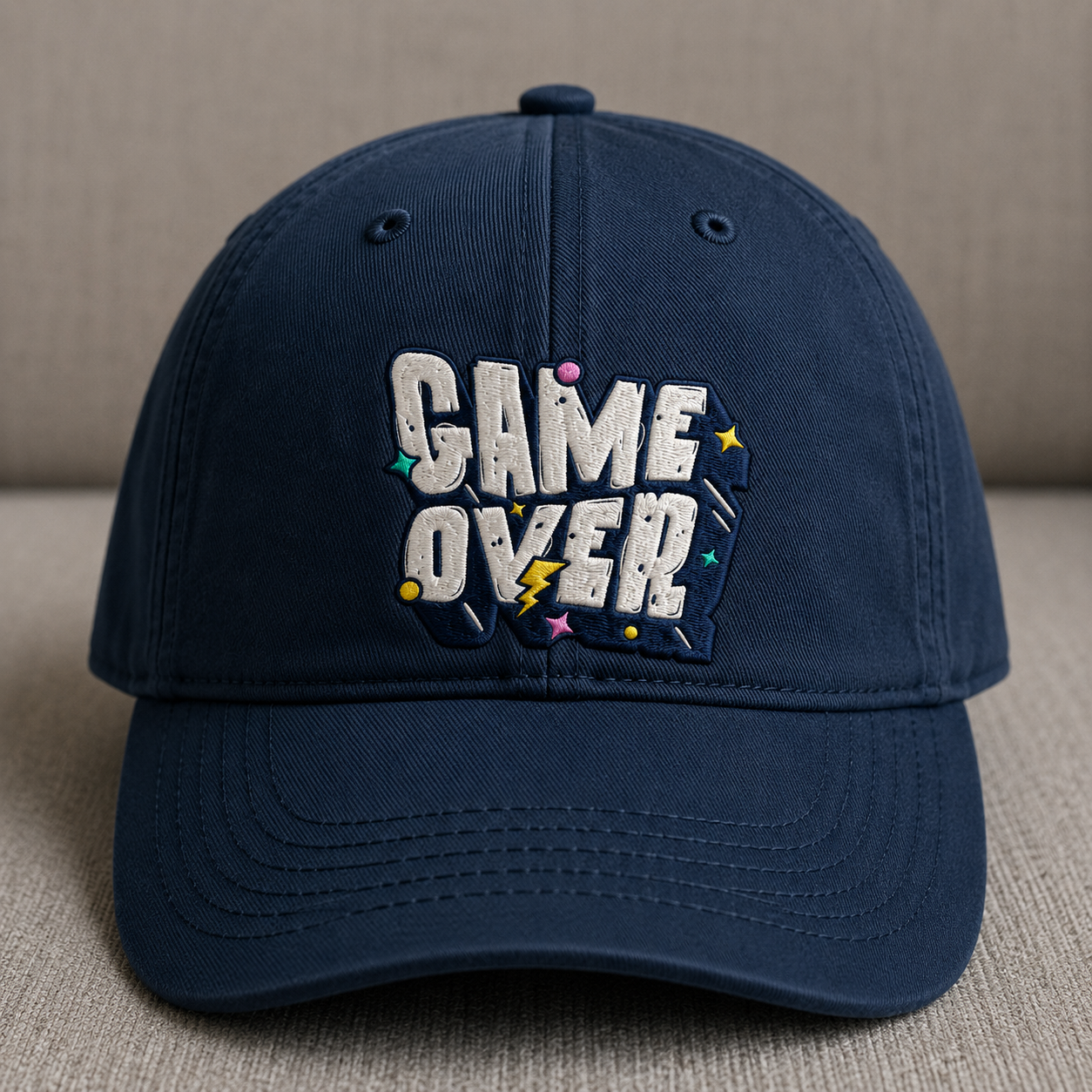 GAME OVER EMBROIDERED DAD HAT BS-0042