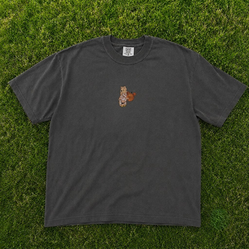 MINIMALIST HALLOWEEN BEAR EMBROIDERED TEE AV-0038