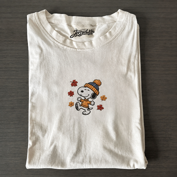 CUTE FALL DOG, CHILL SEASON EMBROIDERED SHIRT AV-0010
