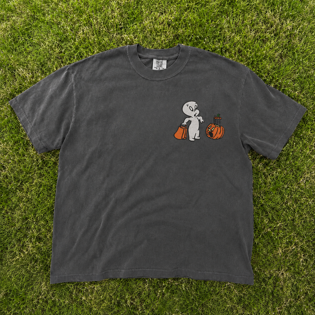 CUTE GHOST EMBROIDERED HALLOWEEN TEE AV-0030