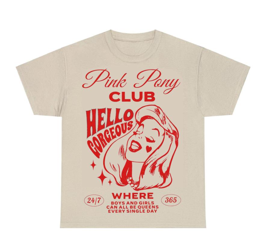 Pink Pony Club T-Shirt, Vintage Chappel Roann T-Shirt B-00202