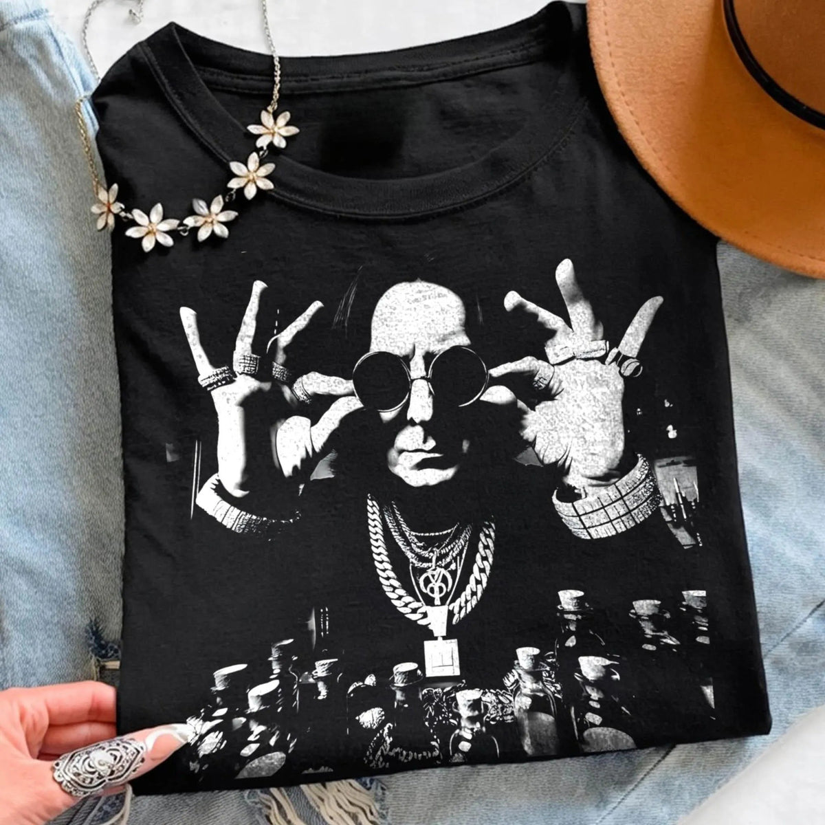 GANGSTA HALF BLOOD GRAPHIC TEE, PRINCE RAPPER  SHIRT, MOVIE MEME, POTION MASTER SHIRT LL - 0307