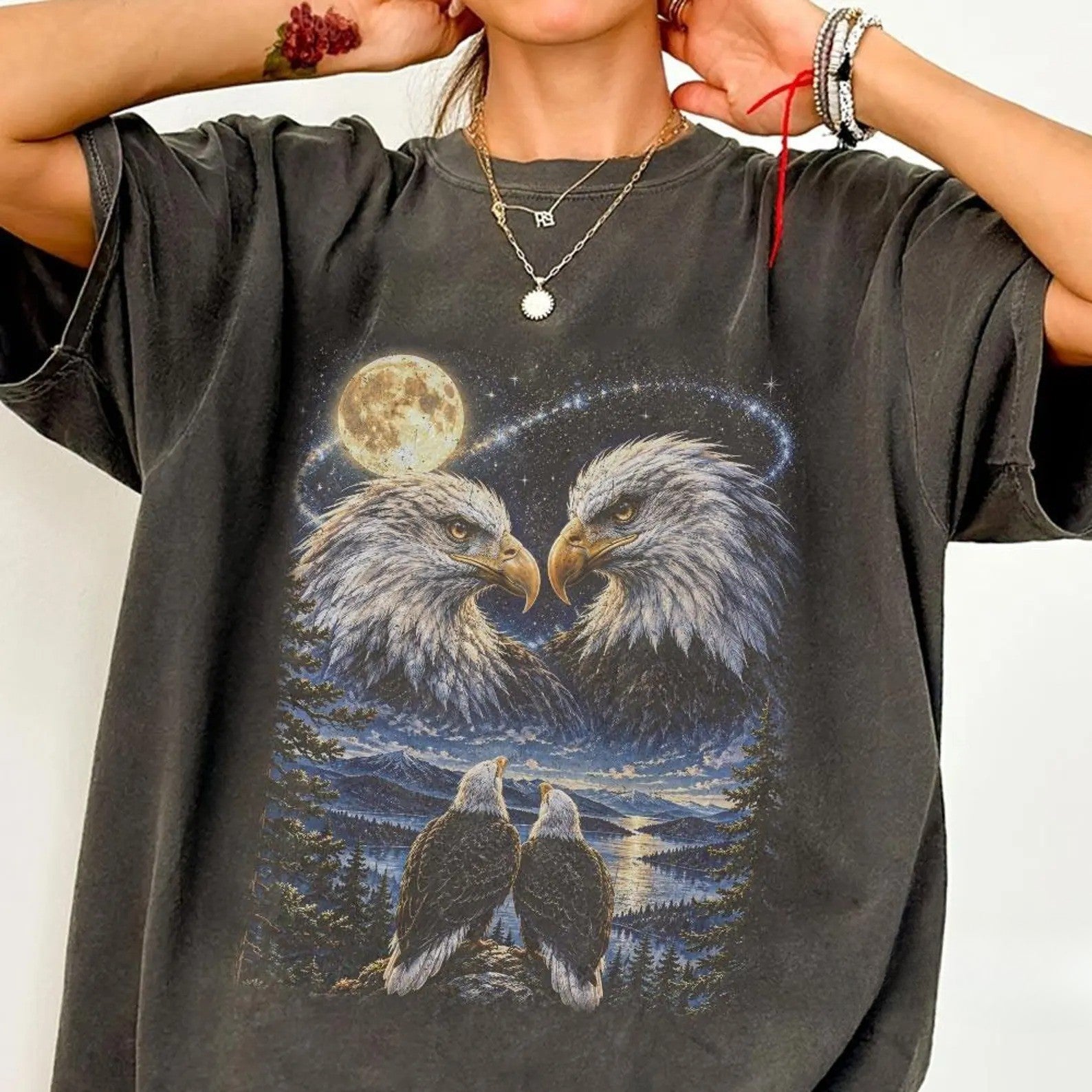 JACKIE AND SHADOW EAGLE COMFORT COLORS SHIRT, JACKIE MEMORIAL GRAPHIC TEE LL - 0273
