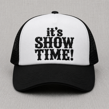 IT'S SHOW TIME EMBROIDERED TRUCKER HAT BS-0012