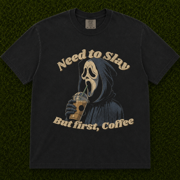 SPOOKY COFFEE LOVER HALLOWEEN T-SHIRT AV-0096