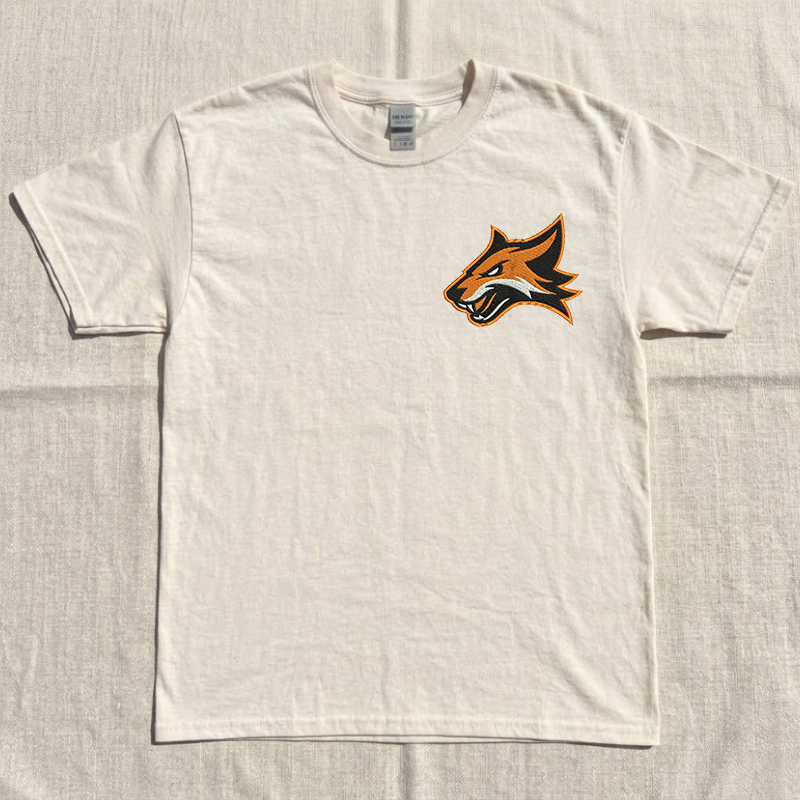 Fox Head Sports Mascot Embroidery Design Tshirt, Game Day Sporty Team B-00104