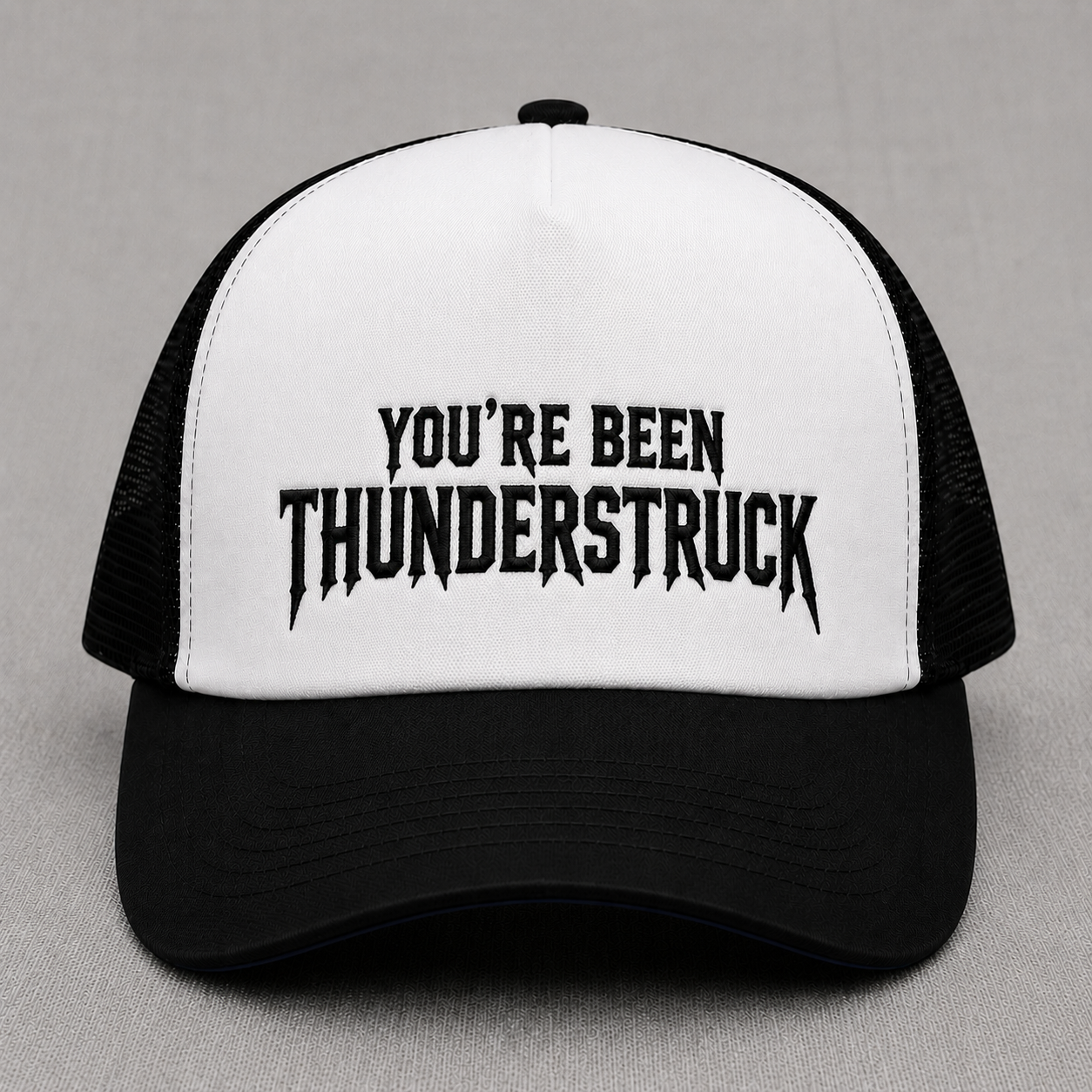 YOU'RE BEEN THUNDERSTRUCK EMBROIDERED TRUCKER HAT BS-0013