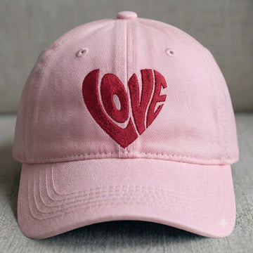 LOVE HEART EMBROIDERED DAD HAT BS-0024