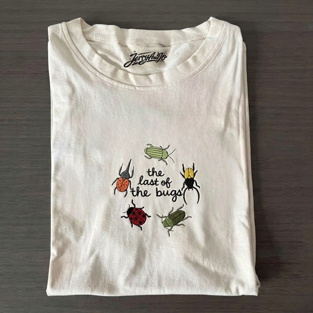 EMBROIDERED THE LAST OF THE BUGS TEE HHUE - 006