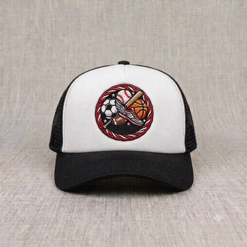 SOCCER BASKETBALL BASEBALL MIX LOGO MESH HAT BS-0003