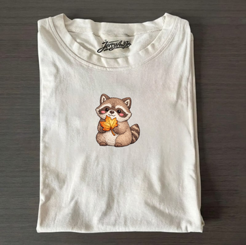CUTE RACCOON FALL SEASON EMBROIDERY SHIRT AV-0003