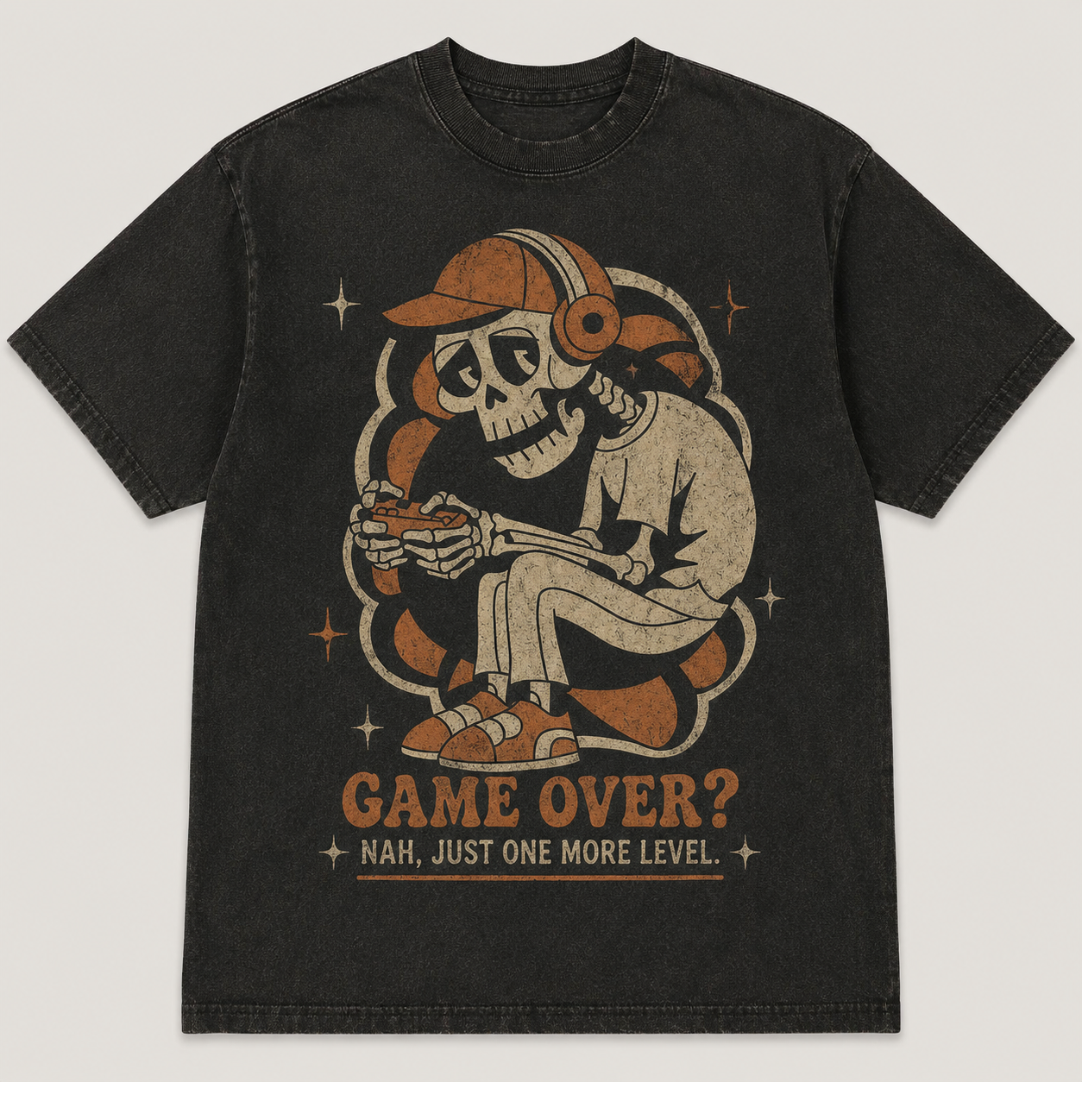RETRO SKELETON GAMER HALLOWEEN T-SHIRT AV-00141
