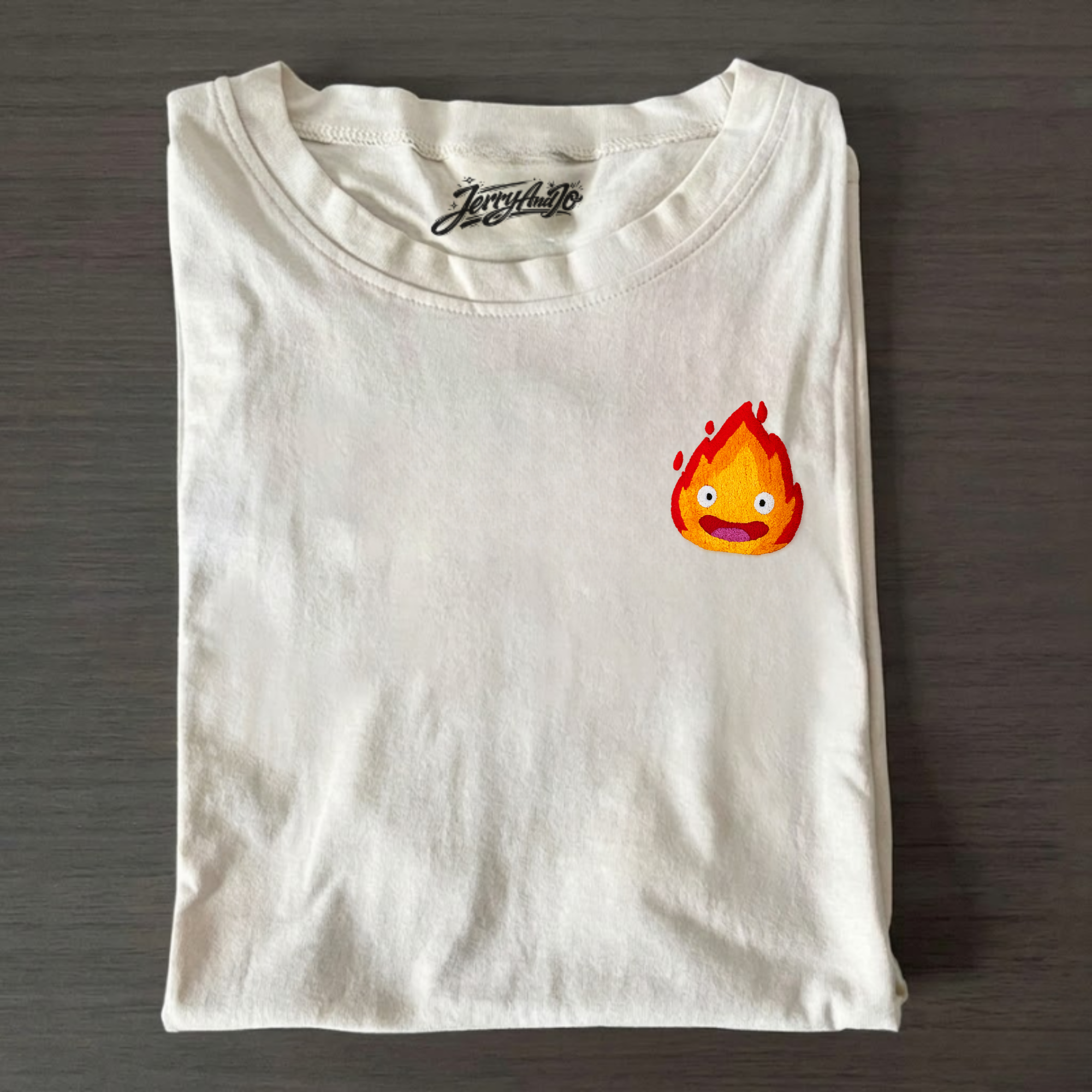 CUTE FIRE DEMON EMBROIDERED TEE CT-0014