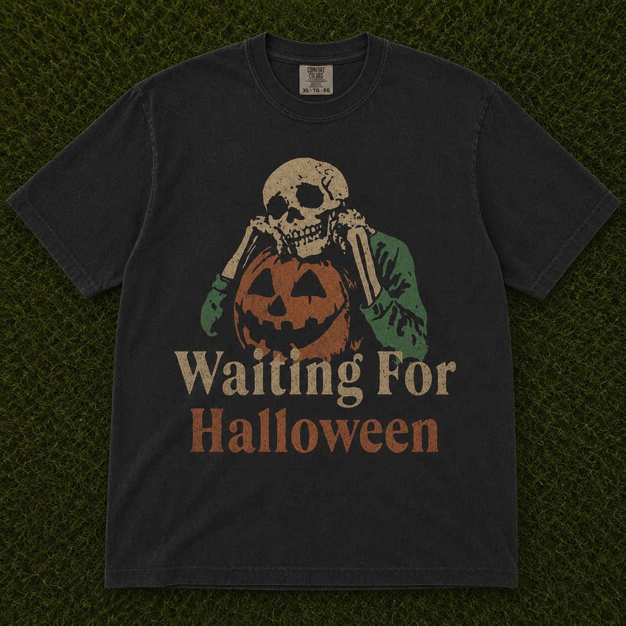 WAITING FOR HALLOWEEN VINTAGE T-SHIRT AV-0093