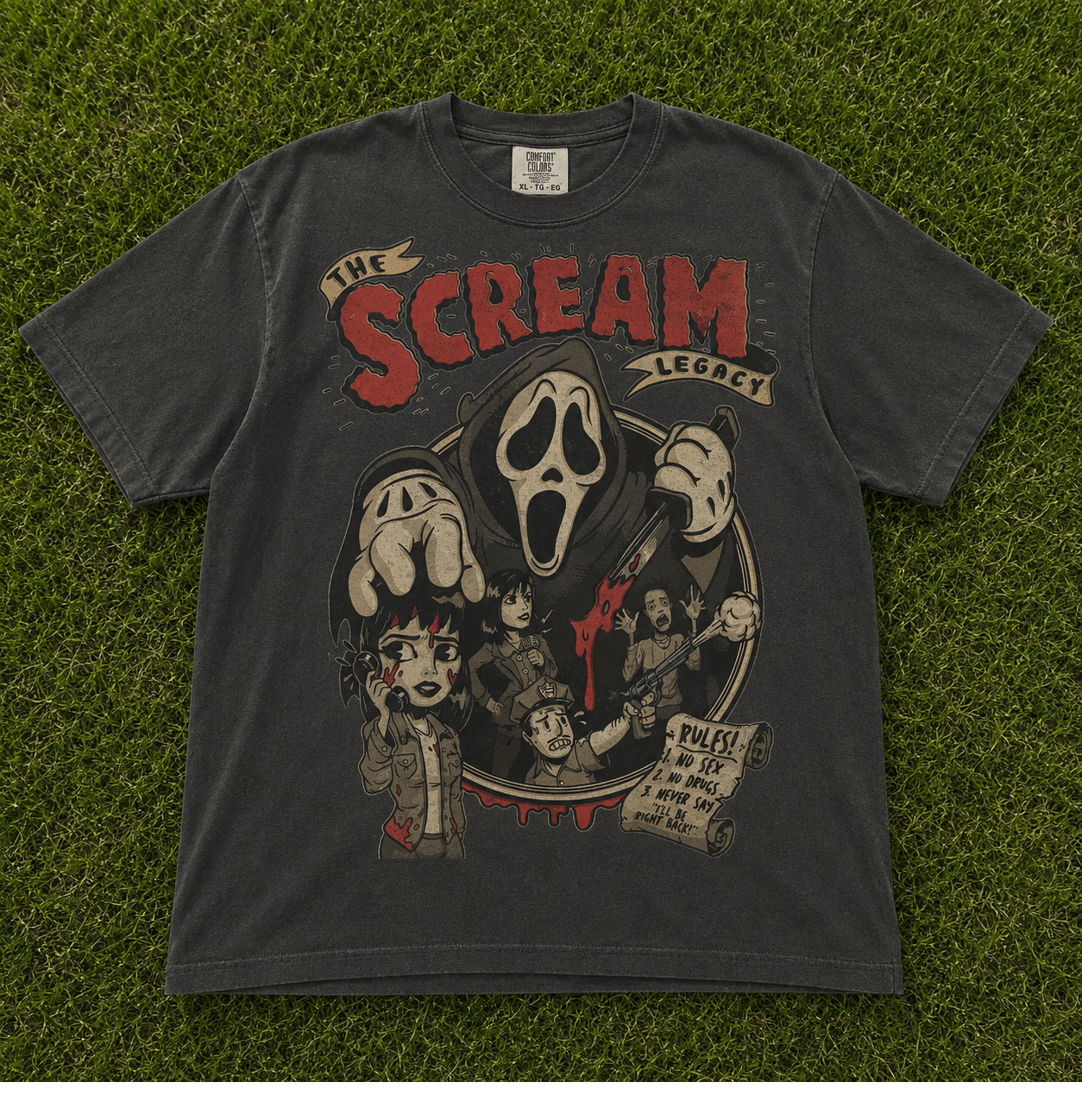 THE SCREAM LEGACY RETRO HORROR T-SHIRT AV-00127