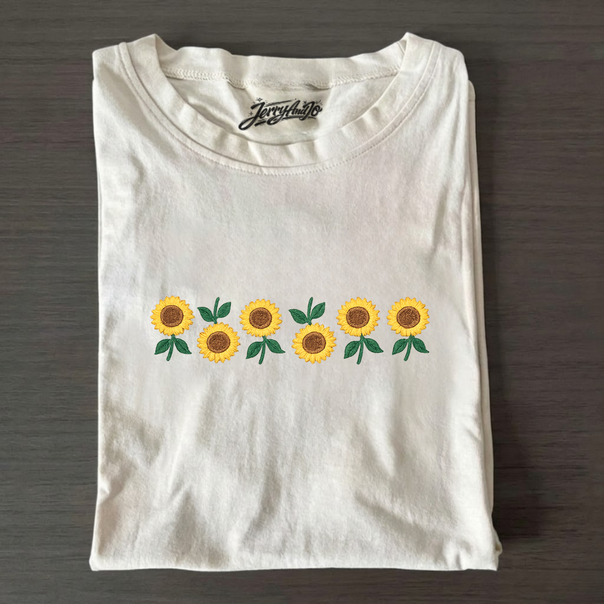 SUNFLOWER ROW EMBROIDERED TEE CT-0010