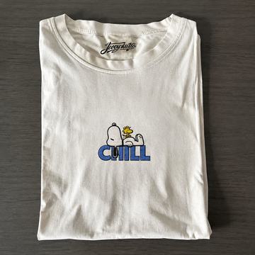 CUTE CHILL DOG EMBROIDERED SHIRT AV-0009