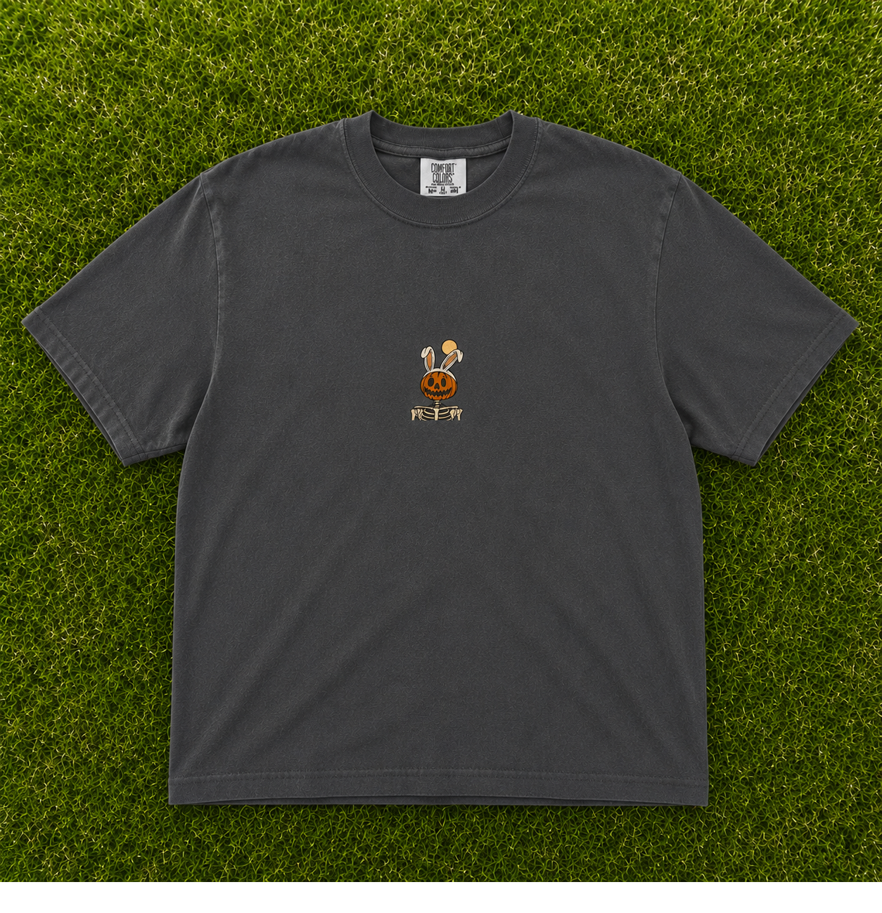 SPOOKY PUMPKIN BUNNY EMBROIDERED SHIRT AV-0076
