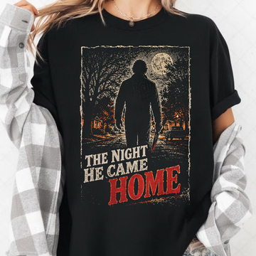 The Night He Came Home T-Shirt, Michael Myer Graphic Tee, Horror Shirt B-00179