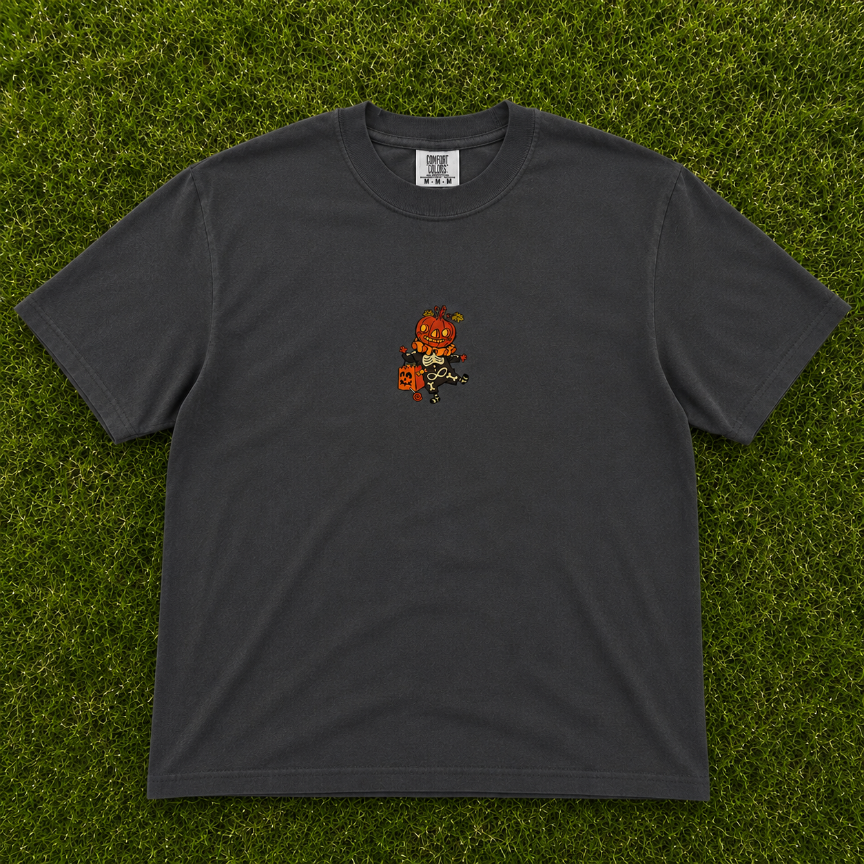CUTE PUMPKIN SKELETON HALLOWEEN EMBROIDERED SHIRT AV-0079