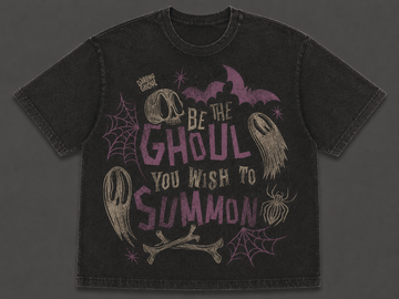 BE THE GHOUL YOU WISH TO SUMMON VINTAGE HALLOWEEN GHOST TEE AV-00192