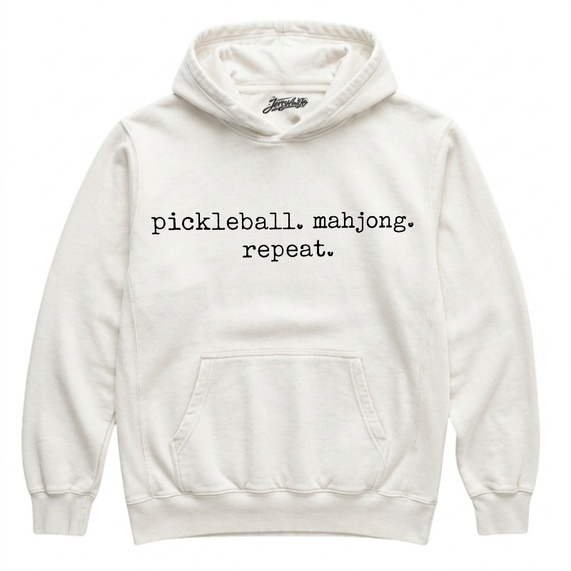 PICKLEBALL MAHJONG REPEAT RETRO GRAPHIC TEE BN-0007
