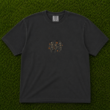 DANCING HALLOWEEN SKELETONS EMBROIDERED SHIRT AV-0084