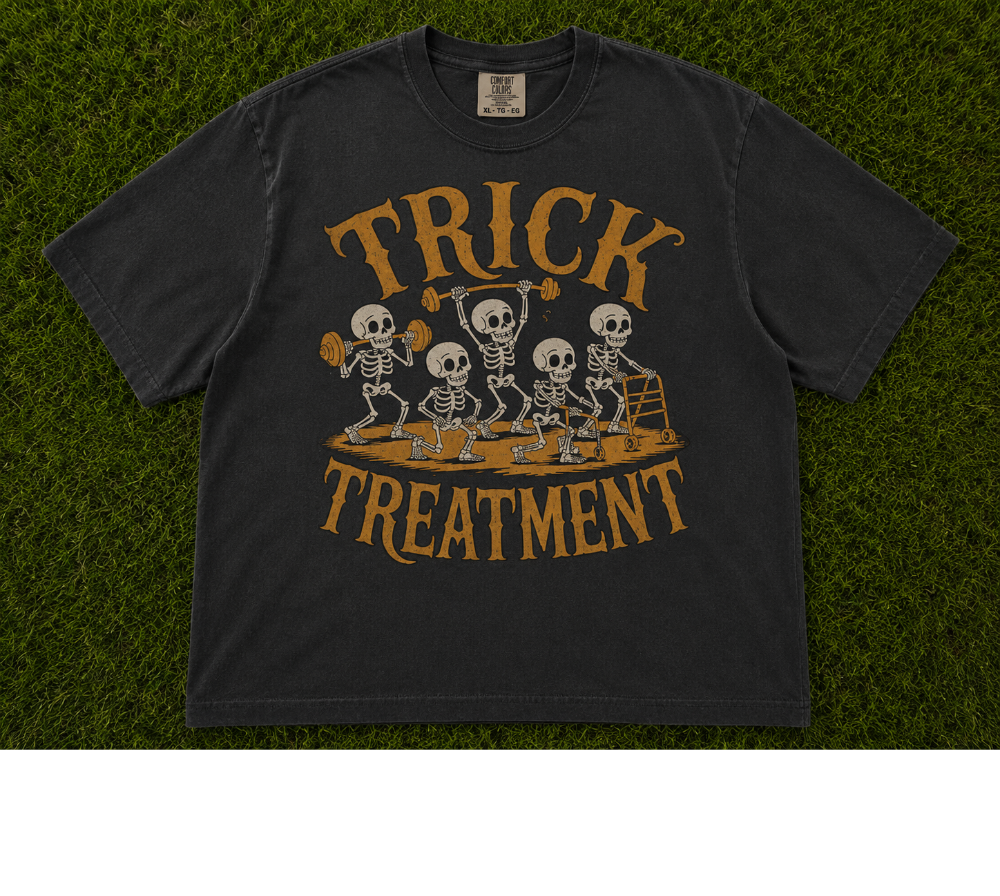 TRICK TREATMENT RETRO HALLOWEEN T-SHIRT AV-00132