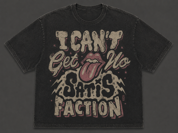 I CAN'T GET NO SATISFACTION VINTAGE RETRO HALLOWEEN GRAPHIC TEE AV-00193