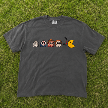 RETRO HORROR MASHUP EMBROIDERED TEE CT-0027