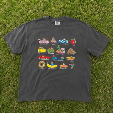 Retro Cars and Trucks Tee, Cute Nostalgic Cartoon T-Shirt, Richard Scarry Busytown Shirt T-Shirt AK-096