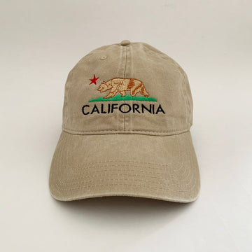 California Bear Cap California Flag Hat Calibear hat CA hat baseball hat map cap embroidered ballcap Washed Cotton Cap TK-0022