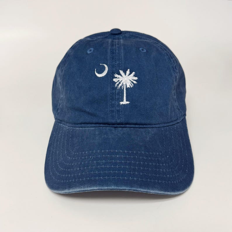South Carolina Flag Symbol Cap hat baseball hat states cap embroidered ballcap Washed Cotton Cap TK-0023