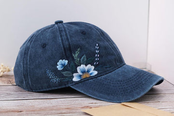 VINTAGE STYLE COTTON HAT, BOTANICAL GARDEN DESIGN, FOR NATURE LOVERS  QB-13