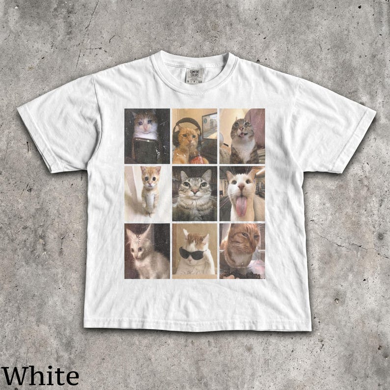CAT MEMES T-SHIRT - MEN & WOMEN'S UNISEX GRAPHIC TEE- BT 0085