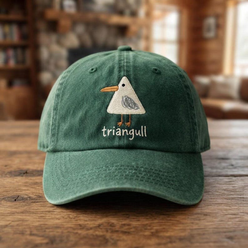 EMBROIDERED TRIANGLE BIRD WASHED HAT, FUNNY ANIMAL DAD CAP TTT-01