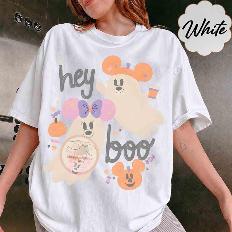 MICKEY AND MINNIE GHOST HALLOWEEN SHIRT, BOO TOO YOU T-SHIRT TR-00284